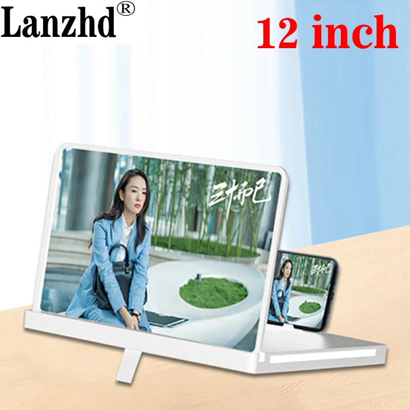 

12 inch 3D Screen Amplifier Mobile Phone Screen VR Video Magnifier For Cell Phone Smartphone Enlarged Screen Phone Stand Bracket