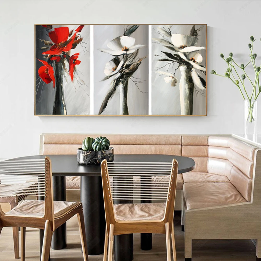 7 Розовый и красный цвет цветок стиль живопись маслом по номерам Наборы акрил