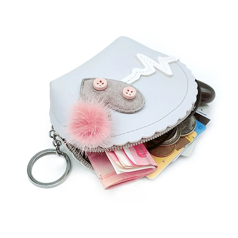 Женская помада ключ сумка любовь монета пурезе бант-кулон мини кошелек маленький