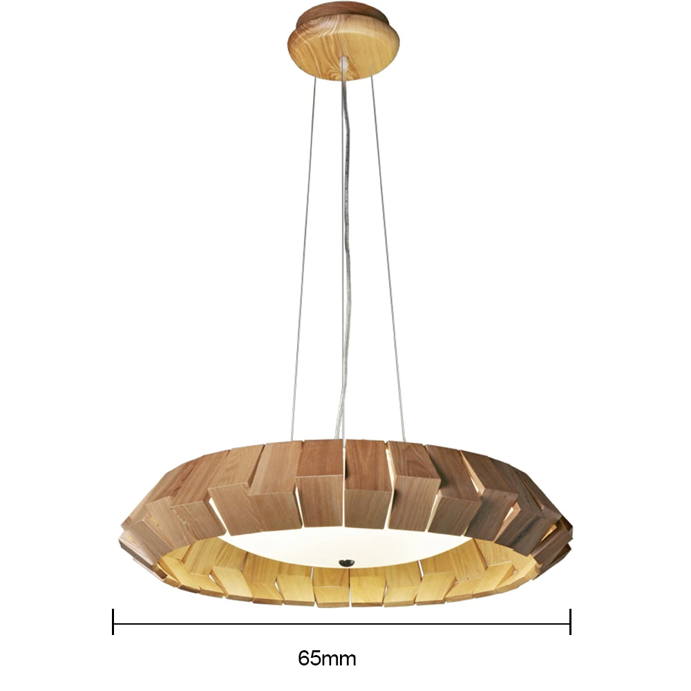 Скандинавские деревянные подвесные светильники светодиодные круглые лампы для