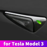 car side markers turn signal frame for tesla model 3 2018 2019 2020 2021 carbon fiber side camera case interior accessories