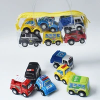 2020 new 6pcsset mini toy cars pull back car play set cartoon vehicle trucks baby toddlers kids party birthday christmas toys