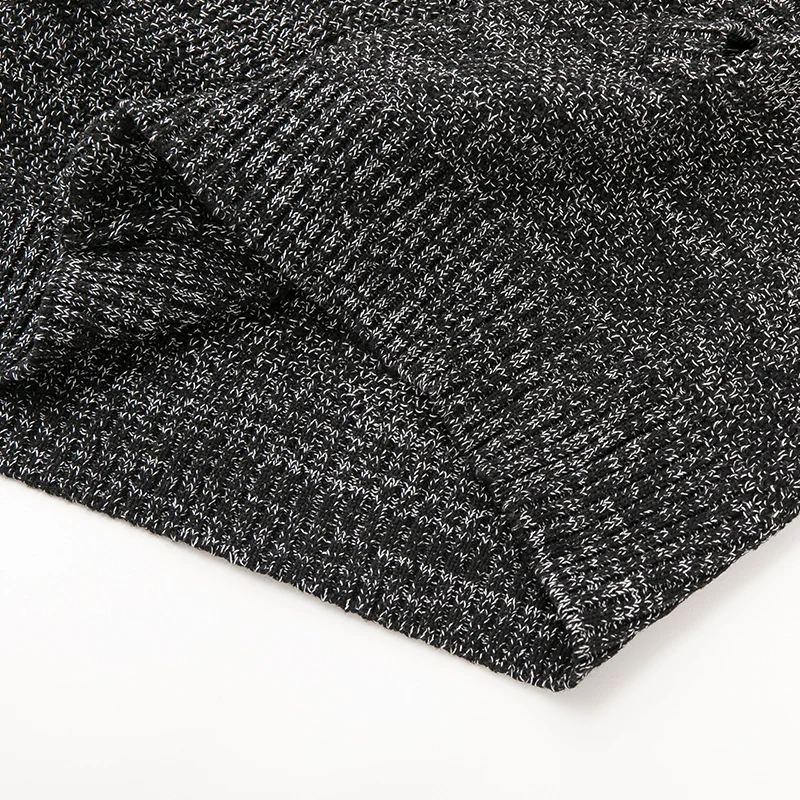 Мужской вязаный винтажный свитер куртка мужской Серый кардиган свитера большое