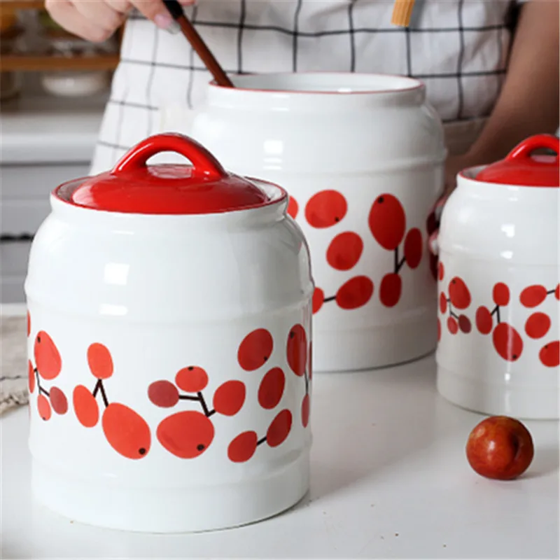 

Ceramic lid sealed cans candy cans household snack storage bottle coffee beans tea cans kitchen multigrain storage container