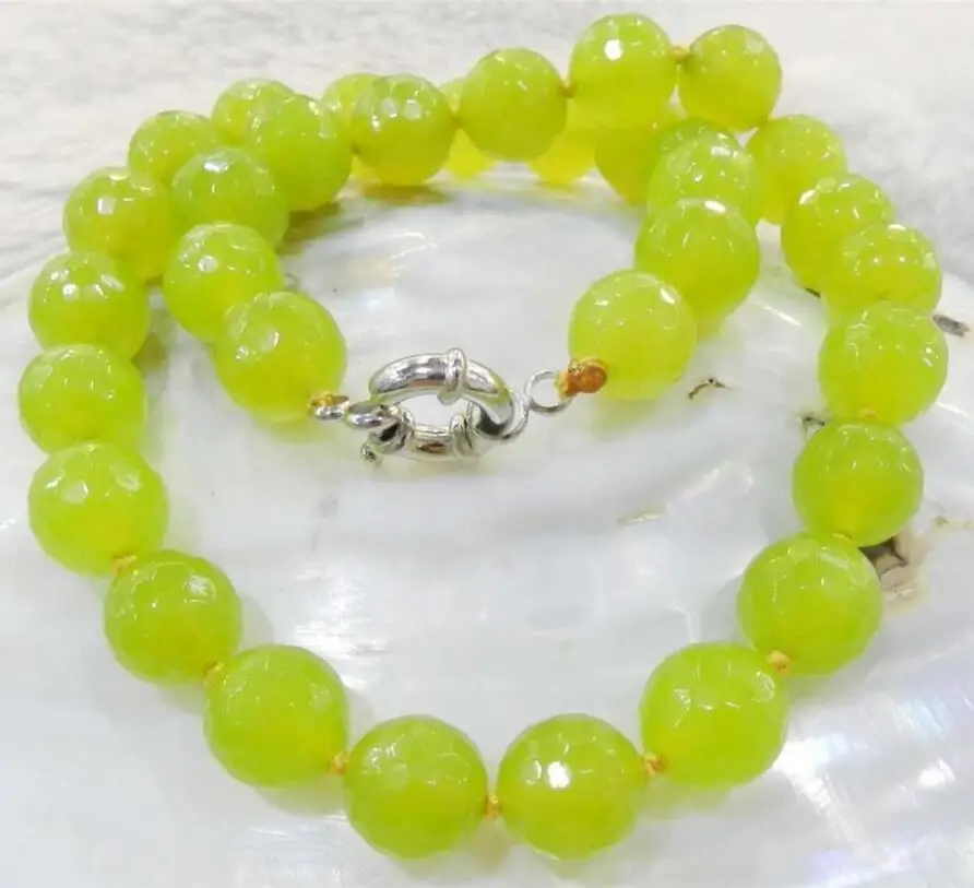 Модные ювелирные изделия бесплатная доставка ожерелье с граненым Перидотом 8 мм