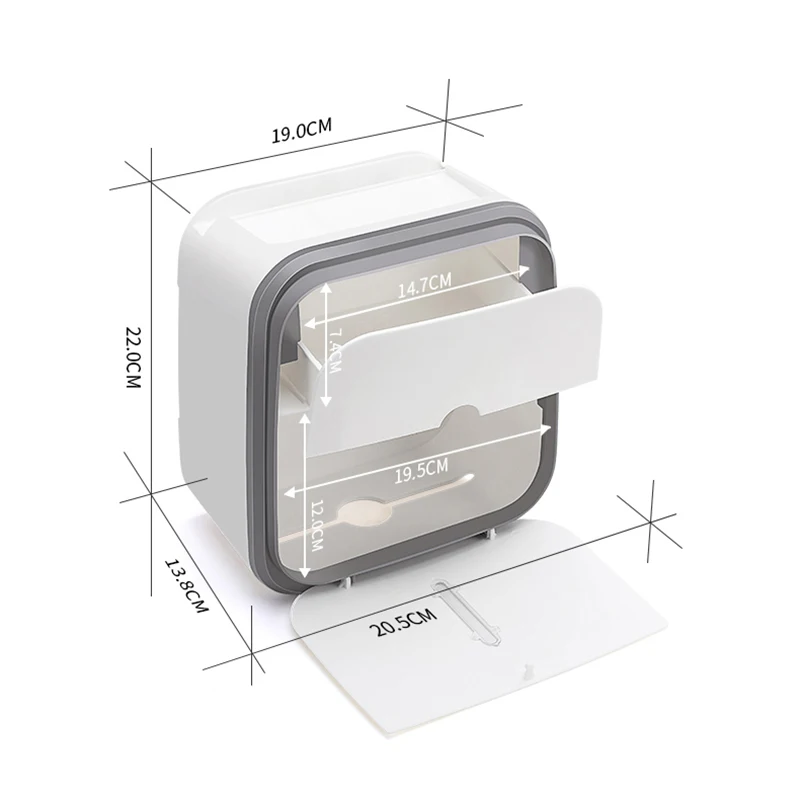 

GURET Portable Toilet Paper Holder For Toilet Wall Mounted Wc Roll Paper Stand Case Tube Storage Box Home Bathroom Accessories