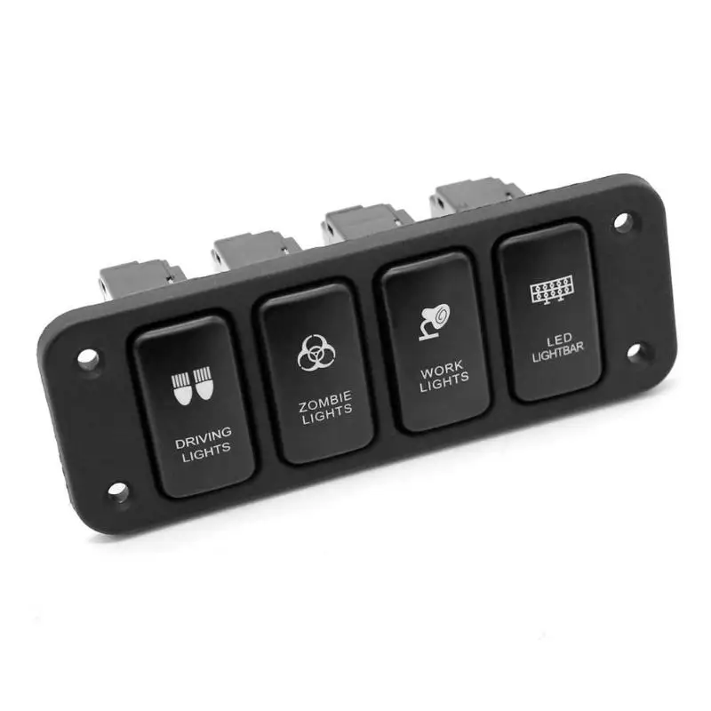 12 В 4 кнопочный синий светодиод ВКЛ/ВЫКЛ клавишная панель с кабелем 150 мм для Toyata