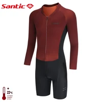 santic triathlon cycling bib shorts five point pants cycling jersey sponge cushion neutral coverall race edition slim fit