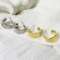 korea minimalist boutique jewelry s925 sterling silver stud earrings irregular and uneven womens earrings