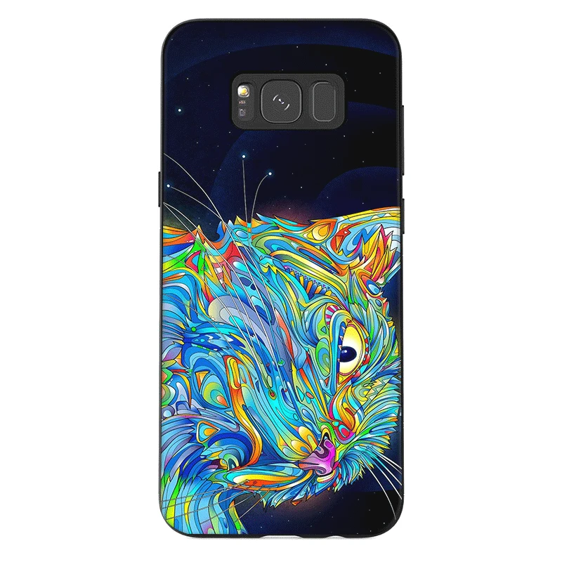 Buy Cell Mobile Phone for Samsung GALAXY A2 A20E A70s J4 J6 J7 J8 Core Prime Duo Plus Cover 2018 Psychedelic Art Cute cartoon on
