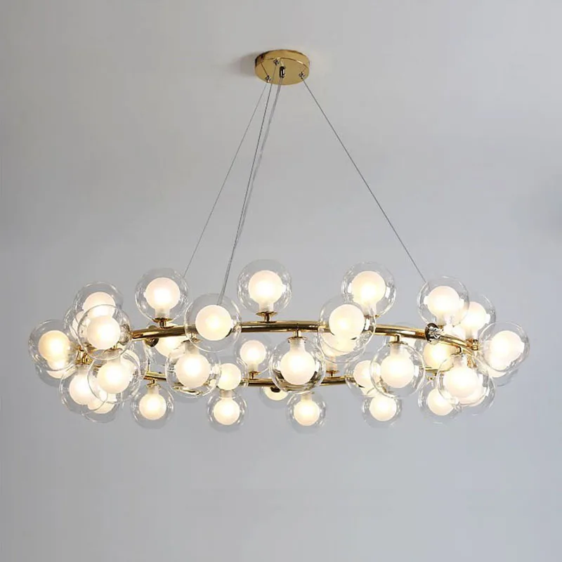 

New 2020 Modern LED Bubble Chandelier Lighting for Luxury Living Dining Room Luminaire With G4 Led