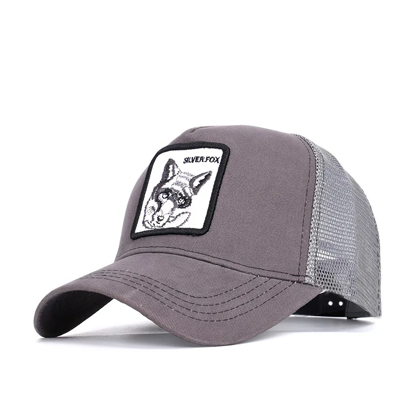 8-Gray-SilverFox MuseLife модные сетчатые Бейсбол Кепки унисекс милые колпачки для животных Для женщин& Для мужчин Snapback Кепки папа шляпа летняя кости регулируемые мужские и женские бейсбольные кепки - Цвет: 8-Gray-SilverFox