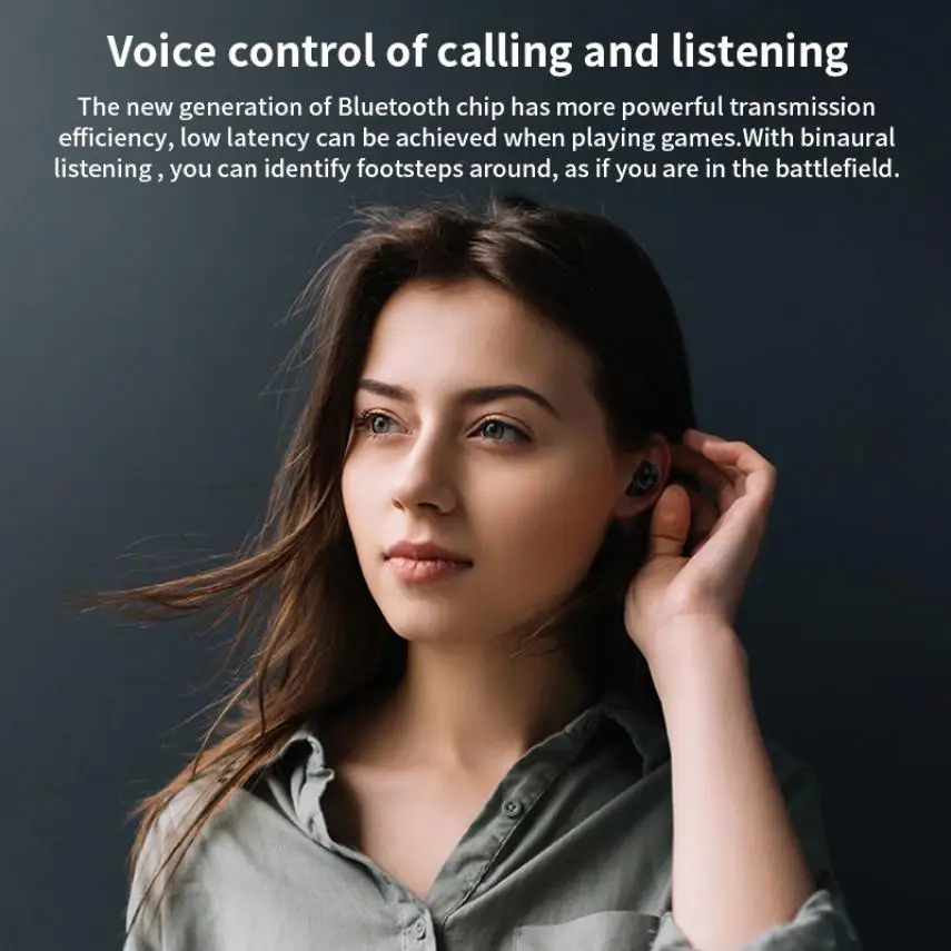 

TWS Bluetooth 5.0 Earphones Charging Box Wireless Headphone 9D Stereo Sports Waterproof Earbuds Headsets With Microphone