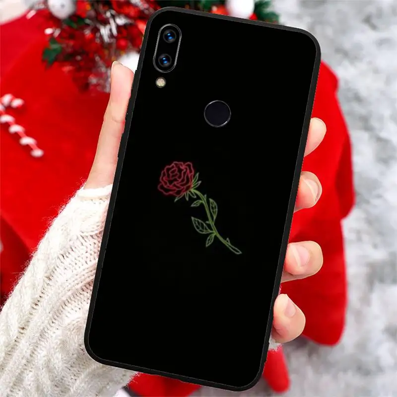 

Skull and red Roses Flower art Phone Case For Xiaomi Redmi note 7 8 9 t k30 max3 9 s 10 pro lite