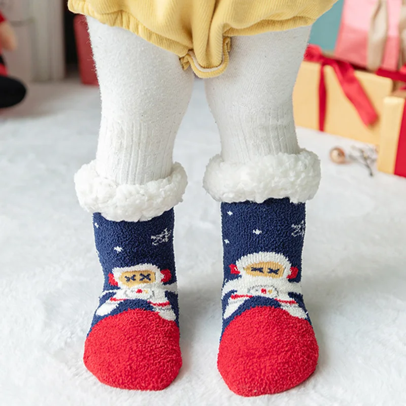 

Autumn and Winter Infant Floor Socks Plus Velvet Thickening Baby Boys Socks Newborn Socks Non-slip Warm Baby Girls Socks