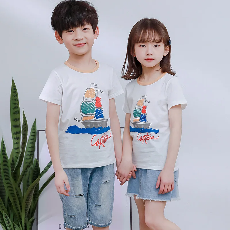 

Children's Clothing Summer New Cotton T-shirt Girls Short-sleeved Cartoon Cute 3 Pieces on Sale Kids Clothes KT06