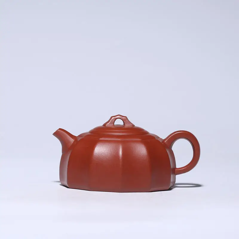 

Yixing purple clay teapot master handmade high quality raw material Dahongpao brocade half moon teapot kungfu tea set
