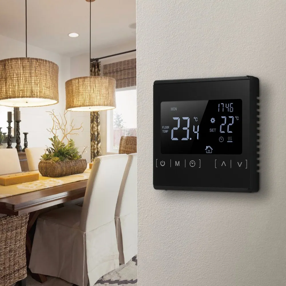 

Electric Floor Heating Temperature Controller LCD Touch Screen Thermostat