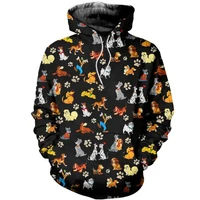 fashion beautiful cartoon dog collection 3d print hoodie man women zipper pullover sweatshirt casual unisex jacket style b 545