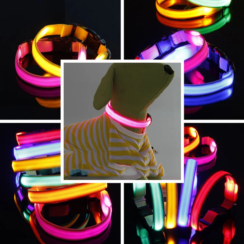 

Pet Dog Collar Nylon LEDUSB Charging Dog Safety Night Light Anti-lost/Avoid Car Accidents Pet Supplies Luminous Collar