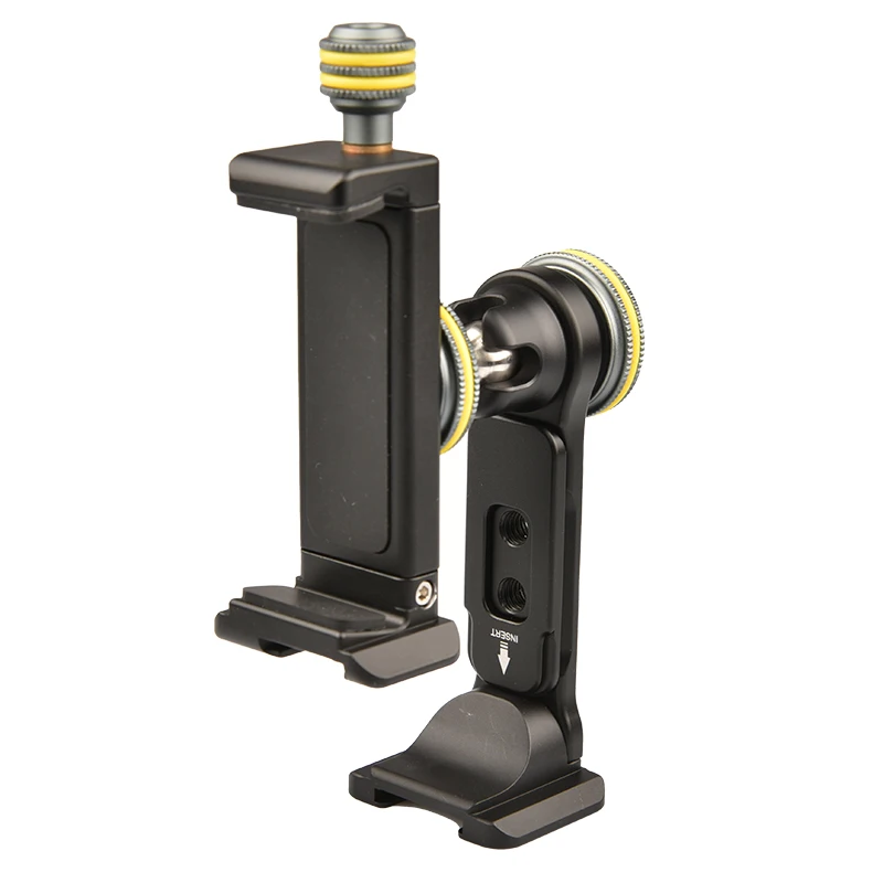 Металлический штатив для смартфона VLOGMAGIC V3 с основанием типа Arca и резьбовыми отверстиями 1/4-20 или 3/8-16 для прямой трансляции