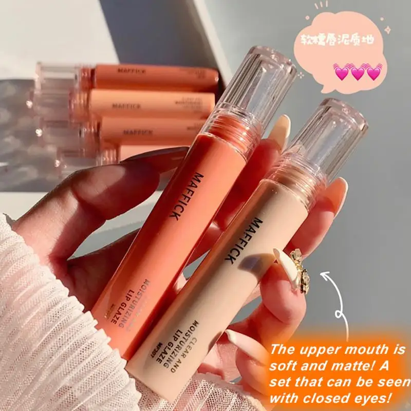 

Блеск для губ, матовая бархатная жидкая помада, мягкий матовый туманный водонепроницаемый блеск для губ, стойкий сексуальный шелковый Маки...