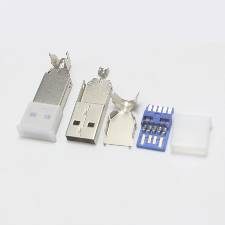1/2/5 компл. DIY USB 2 0 3 штекер разъем для пайки Тип разъема с пластиковой пылезащитной