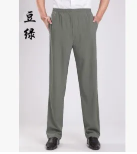 Весенние и летние мужские модные брендовые хлопковые льняные свободные брюки в