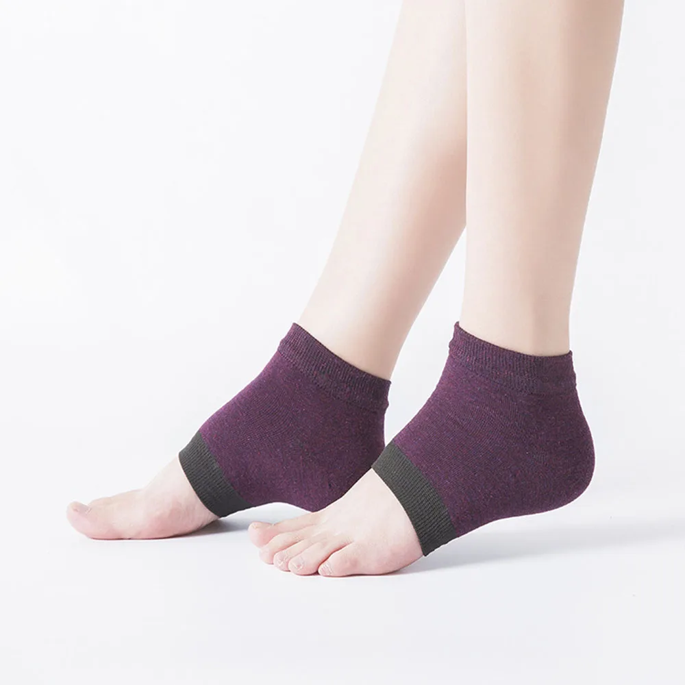 

1pair Gel Heel Socks Moisturing Spa Gel Socks Feet Care Cracked Foot Dry Hard Skin Protector