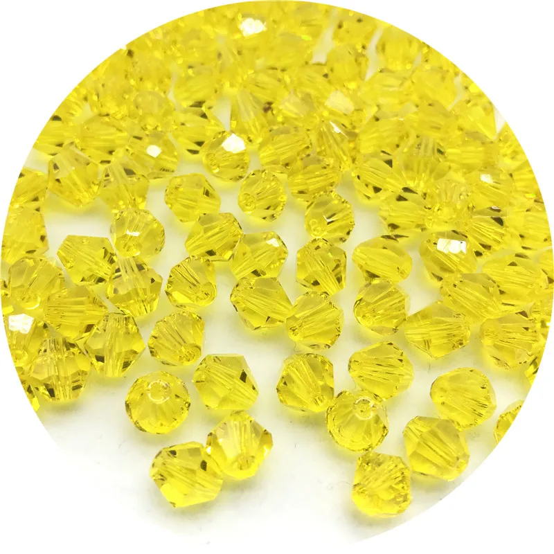 4/6/8 мм блестящие хрустальные бусины двухконусные стеклянные свободные