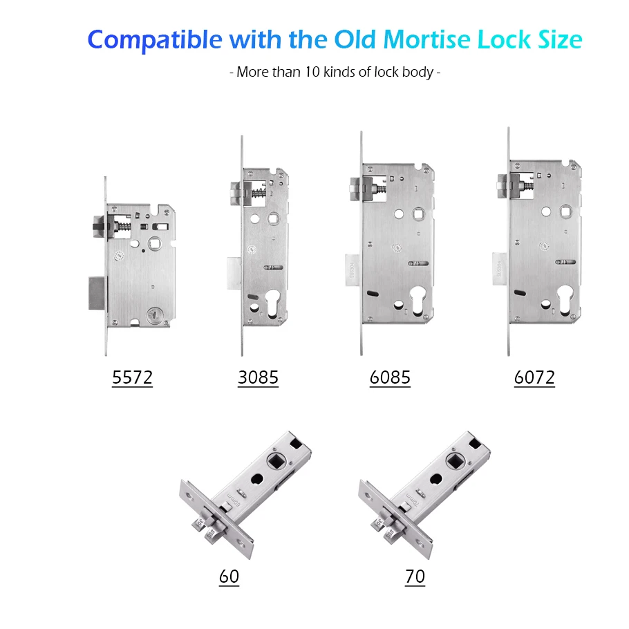 

Biometric lock semiconductor fingerprint lock smart door lock, electronic split Handle lock unlock by key, passcode, Fingerprint