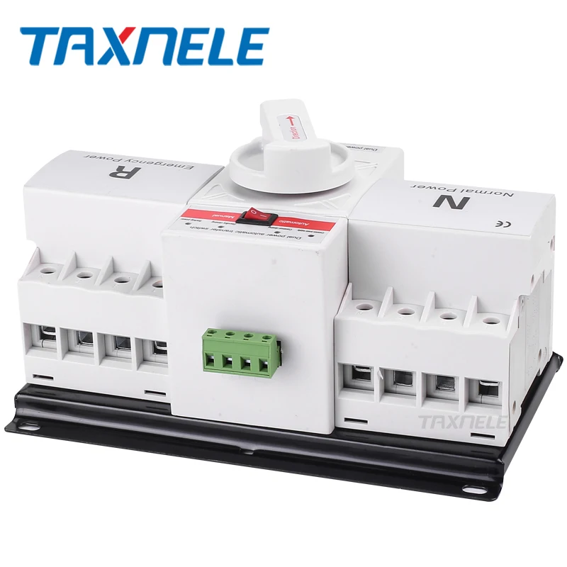 Ats transfer switch2P 4P 63A 230V 380V микро прерыватель цепи двойной мощности автоматический
