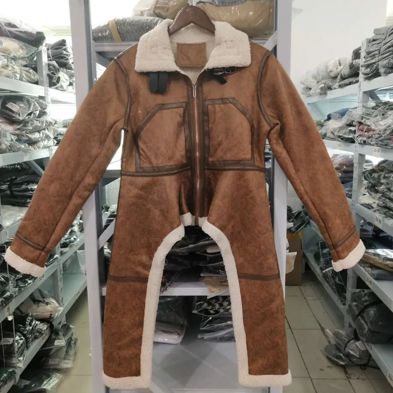 DEAT 2021 Новая модная Асимметричная одежда из искусственной кожи и хлопка на молнии