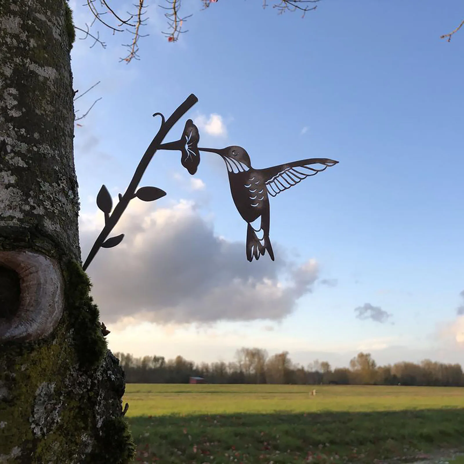 Креативное украшение в виде птицы металлическая ветка гном декоративный знак