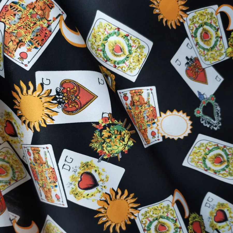 Красивая блестящая Пижама с лицом покера ткань вечернее платье атласный