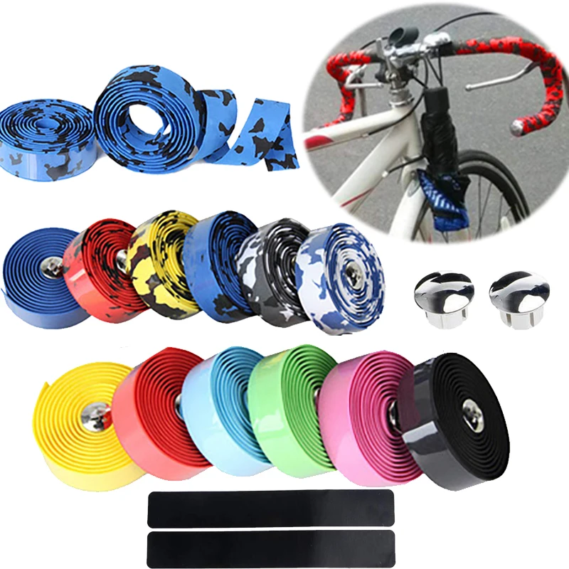 

MTB Road Bicycle Handlebar Tape steering wheel cover Bike Handle Nonslip Shock Absorption Belt Cycling Wrap End Plug Accessories