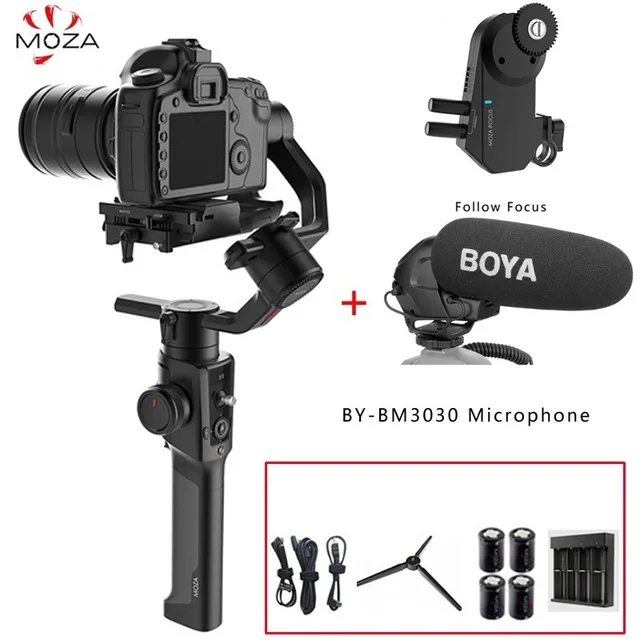 Moza Air 2 3 оси ручной карданный стабилизатор для DSLR Canon 5D Mark IV sony A7S A7R3 Lumix GH4 DSLR DV беззеркальных камер DV - Цвет: w by microp focus