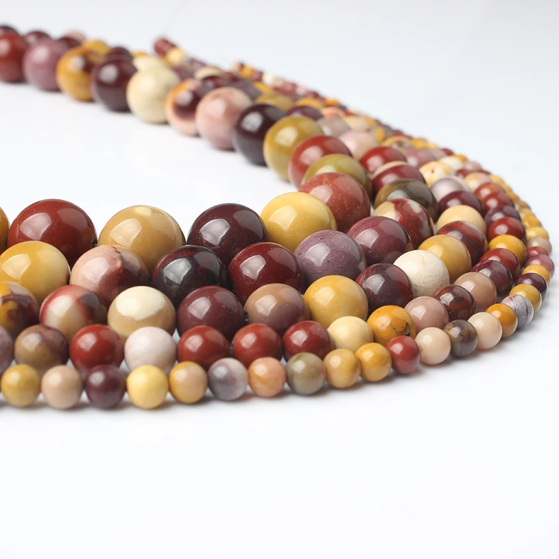 Модные бусины LingXiang из натурального миксца желтого камня 4/6/8/10/12 мм для