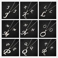 hfarich funny letter jewelry best friends gifts stainless steel vintage name collier femme mnp sweater chain necklaces