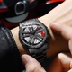 Rotation Rim Hub 2022 Sports Car Watches Men Watches Quartz Waterproof Stainless Steel Wheel Wristwatch Car Quartz Men Watches Other Image