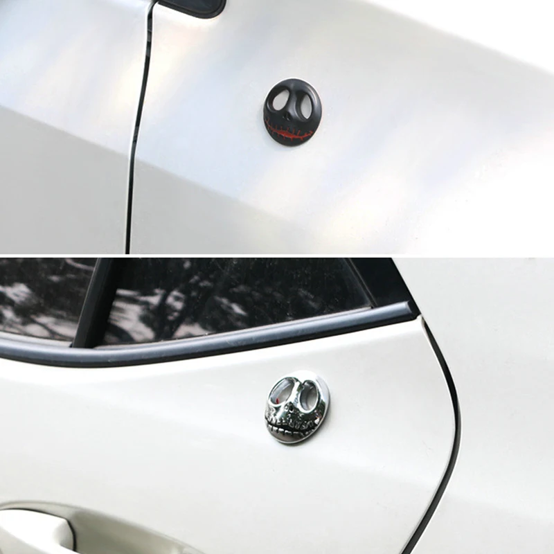 3D Metal Car Badge Emblem Sticker Pumpkin King Jack Skellington Skull Auto Motorcycle Stickers Decal WaterProof Accessories | Автомобили и