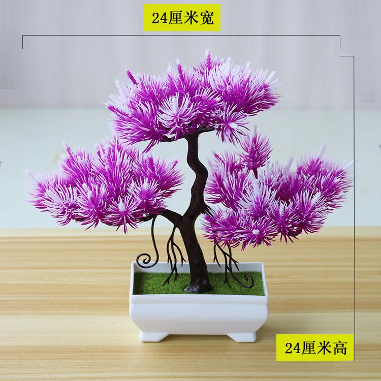 Искусственное растение фиолетовое красное розовое дерево бонсай персидская