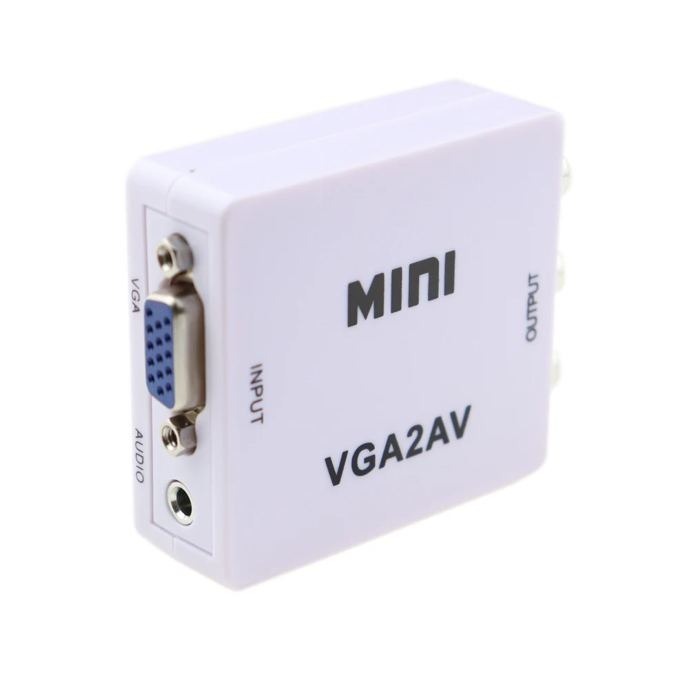 Видеоадаптер Zeadow 1080P VGA на AV TV RCA преобразователь VGA2AV CVBS с аудиовходом 3 5 мм для ПК