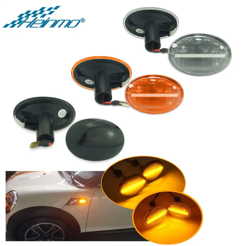 

2pcs Flowing Side Repeater Lamps Dynamic LED Side Marker Light Indicator For MINI Cooper R56 R55 R57 R58 R59 CL-R56-LSM-SM
