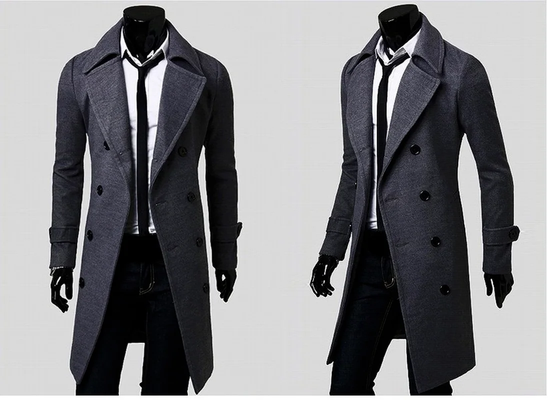 

2021 Men Jacket Warm Winter Trench Coat Long Outwear Button Overcoat Male Casual Windbreaker Overcoat Jackets coats