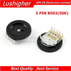 5 шт., двухступенчатый потенциометр B503 50K 503 5Pin 16*2 мм
