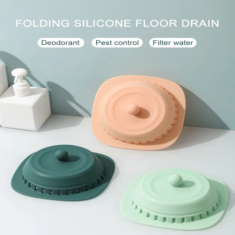 

Дезодоратор для слива кухонного пола, дезодорирующая Крышка для канализации, силиконовая Герметичная крышка для слива пола с защитой от за...