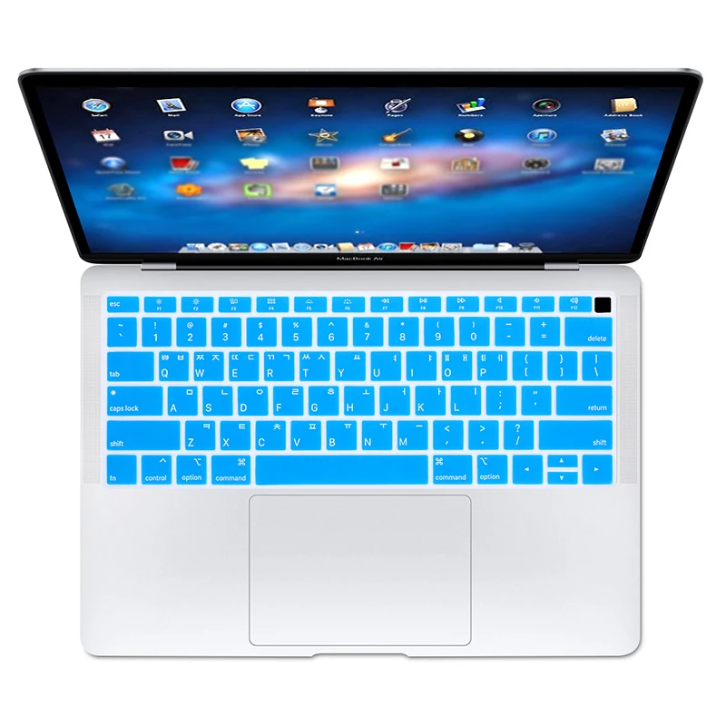 Silicone Laptop Korean Keyboard Cover Skin for MacBook Newest Air 13" Release A1932 with Retina Display