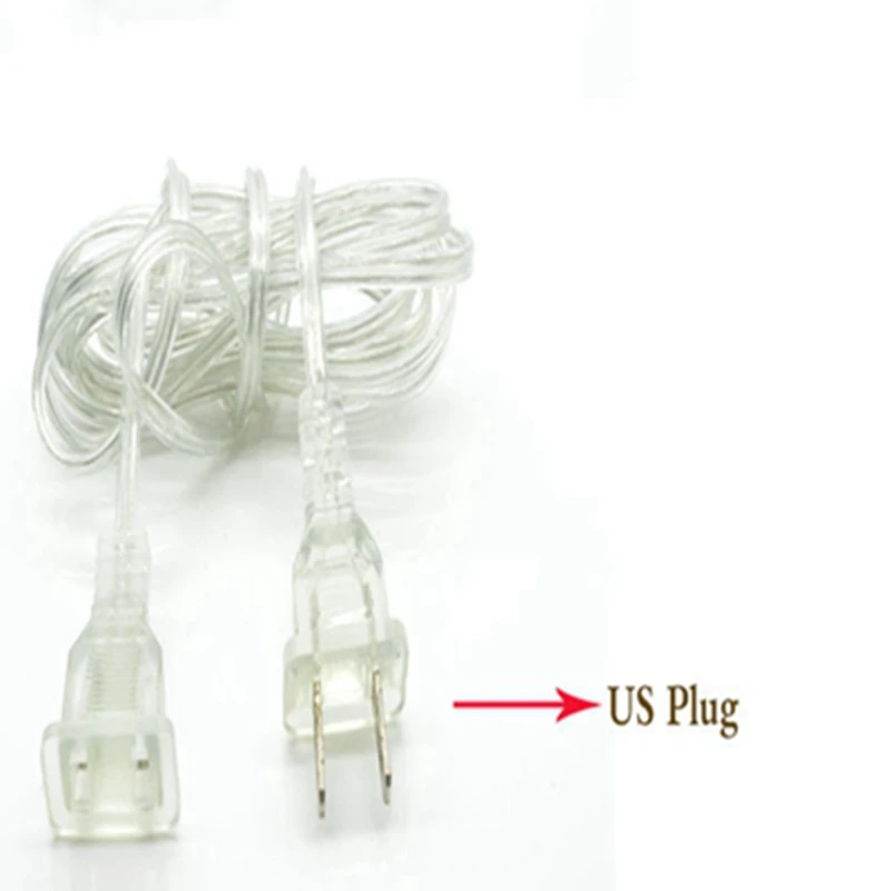 Прозрачный удлинитель 3 м вилка Европейского/американского стандарта с