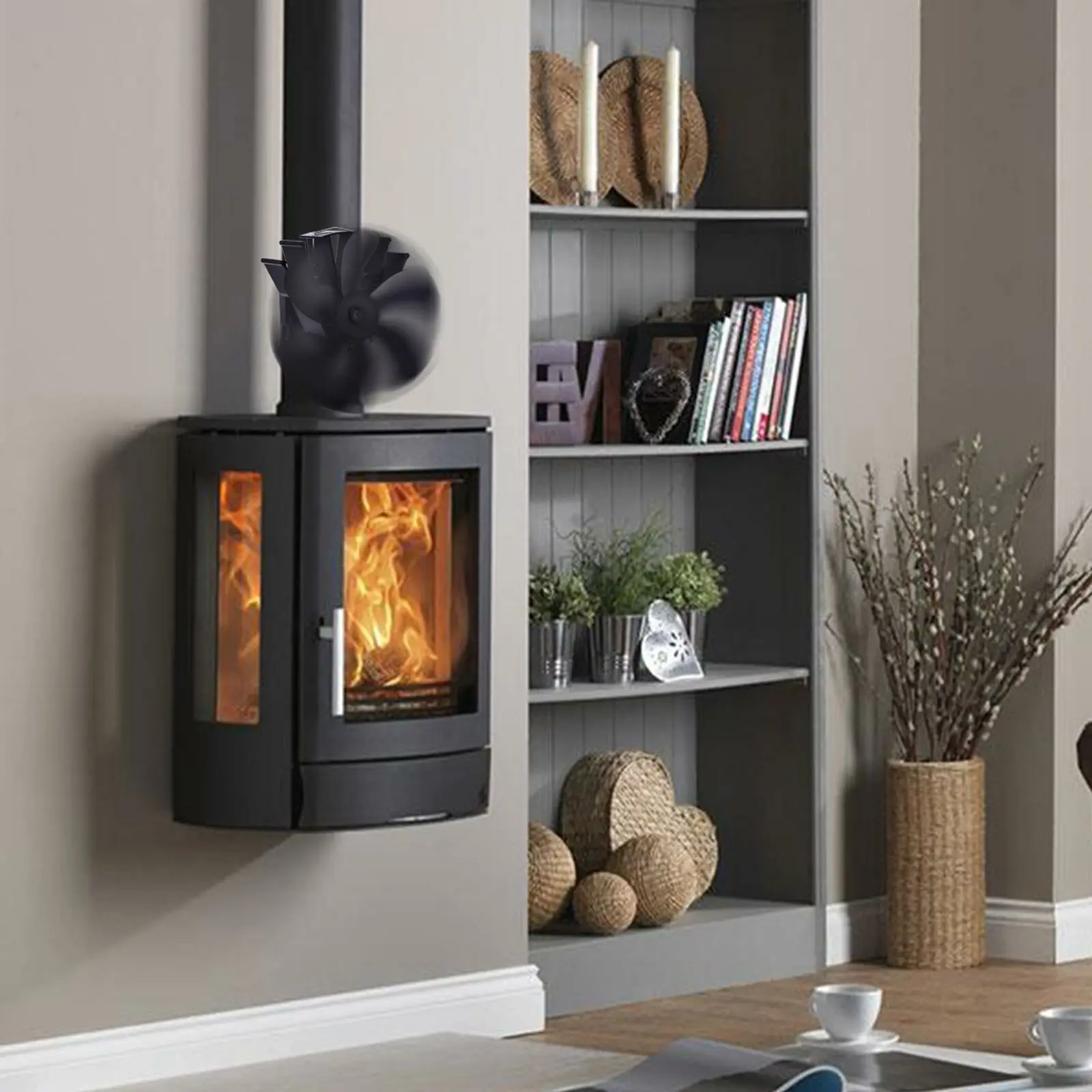 

Exotic Apparel6-Blade Heating Wood Stove Fan for Log Wood Burner Heaters Fireplace Eco Friendly Fans